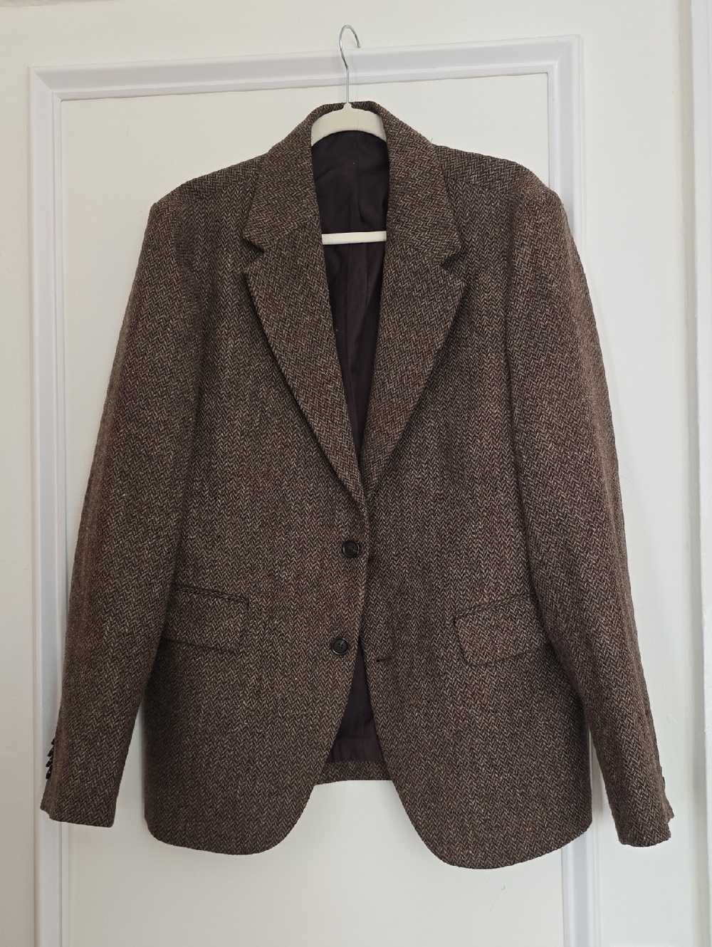 Zara Brown Herringbone Sport Coat Blazer